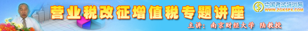 陆教授营改增专题讲座